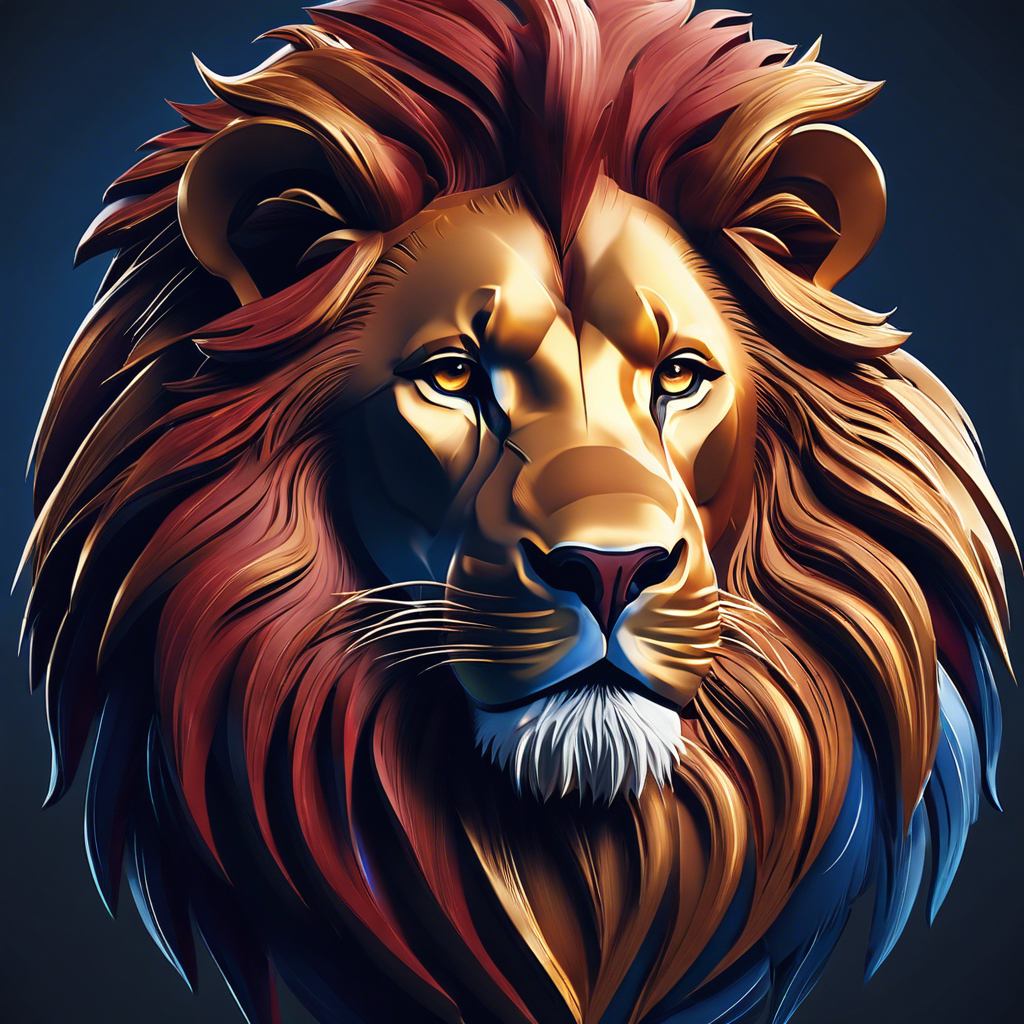Regal lion portrait — family heritage art