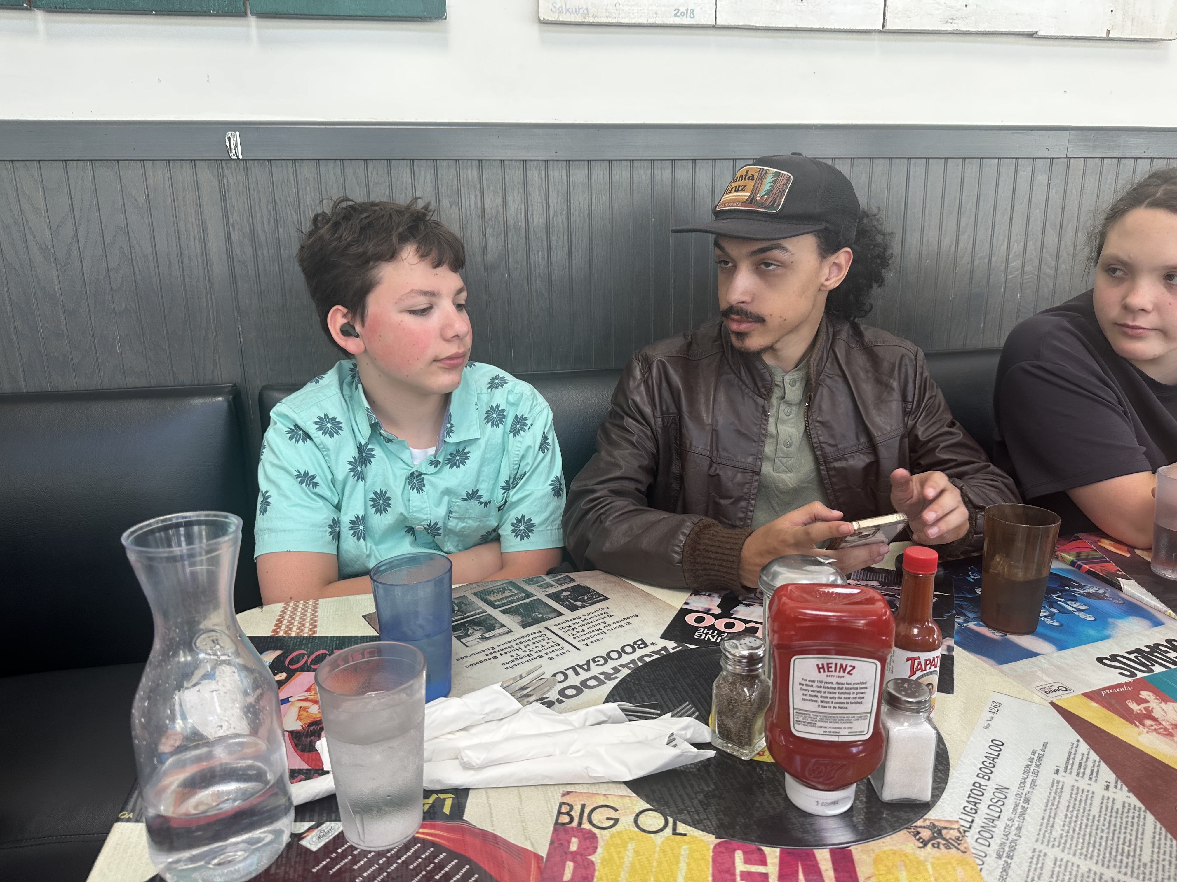 Cian, Aisling, and family at the diner