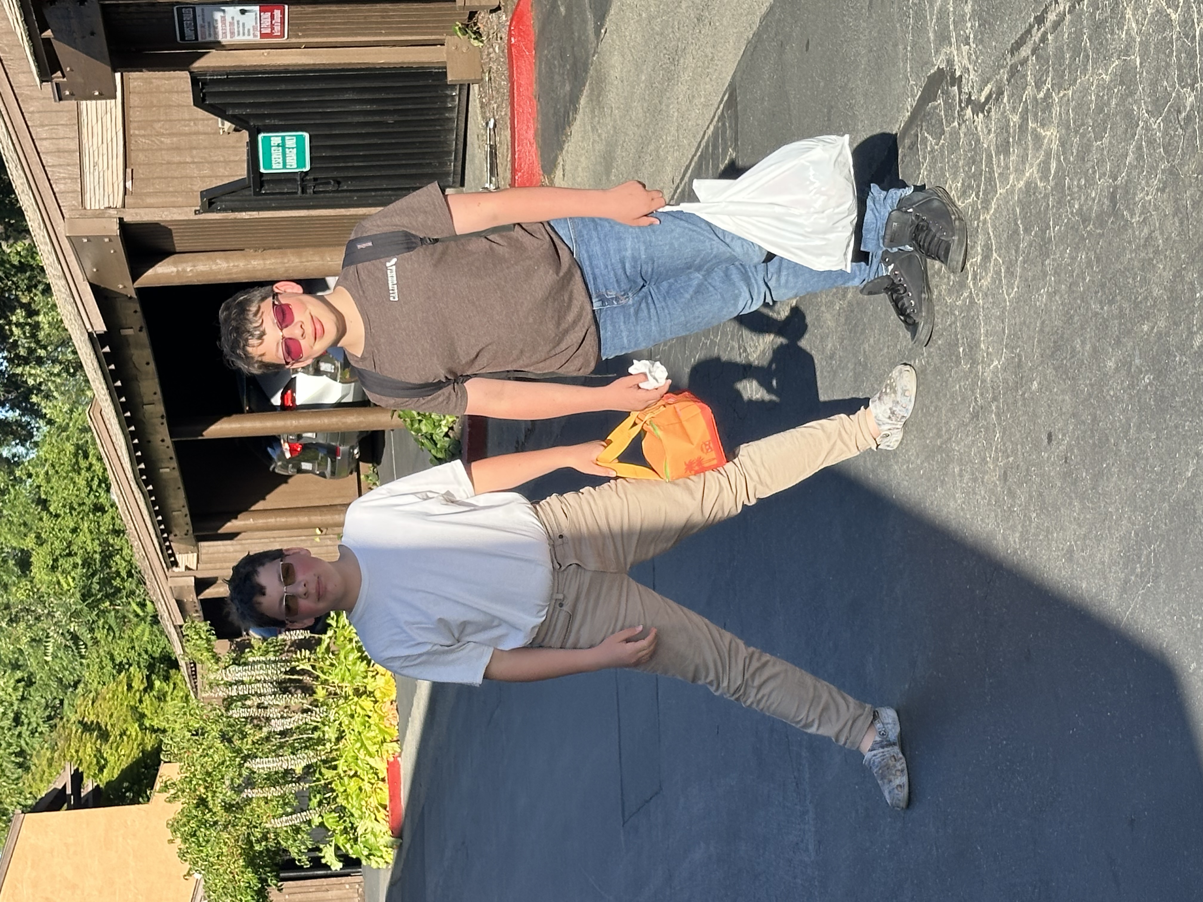 Cian Williams and William Incasa on a family outing